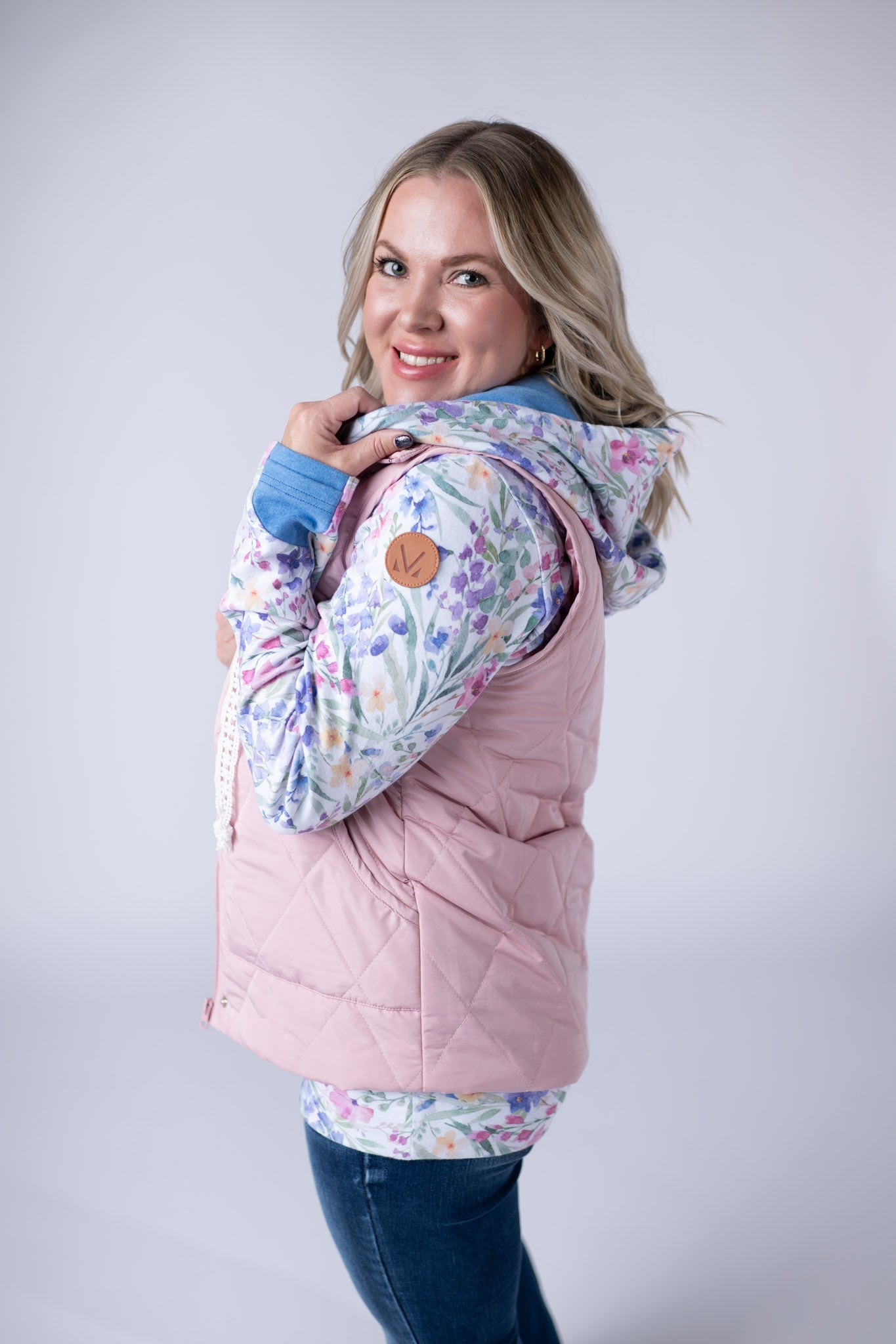 IN STOCK Remy Zip Up Vest - Blush - Alonna's Legging Land