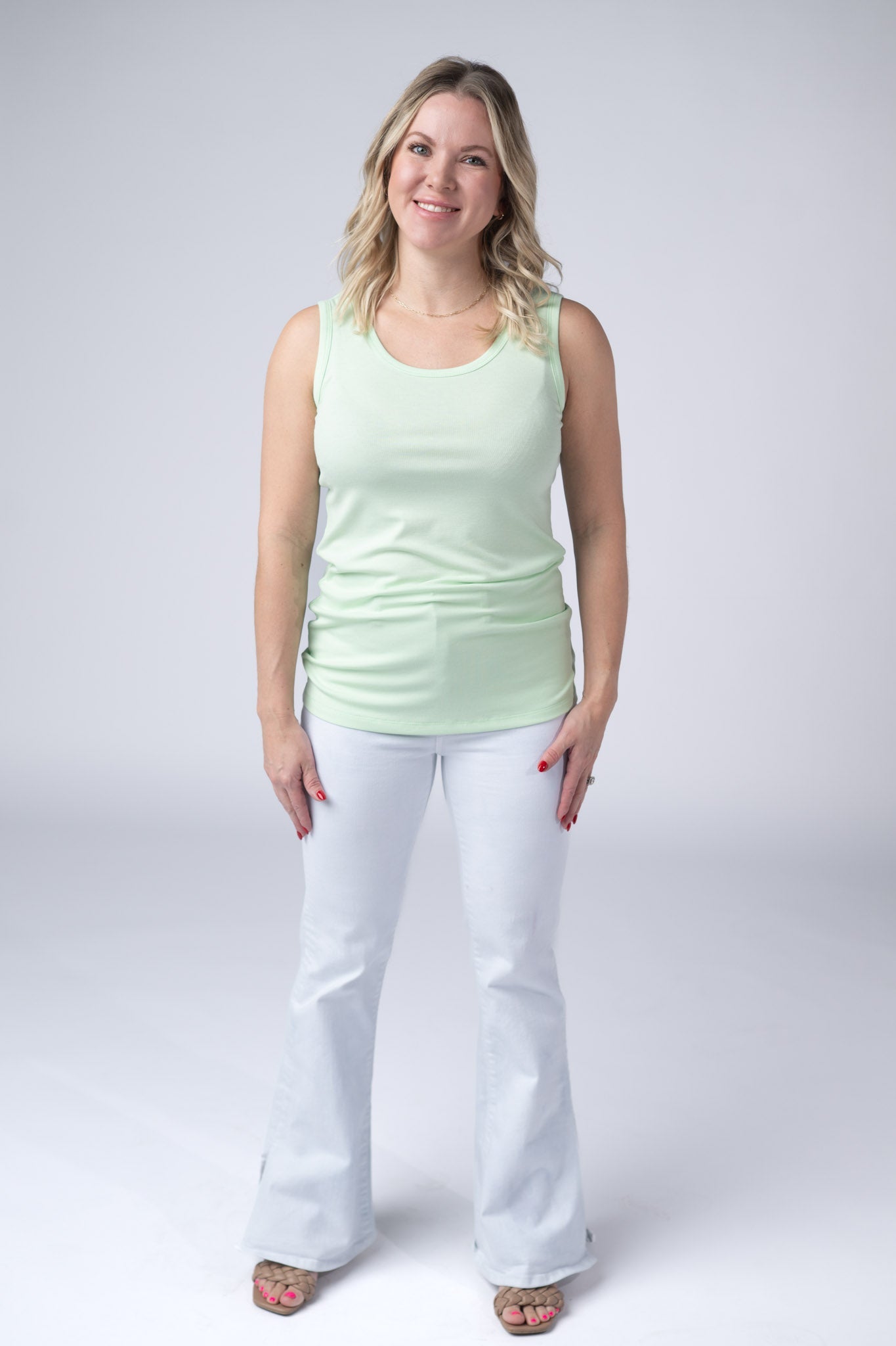 IN STOCK Ava Tank - Lime - Alonna's Legging Land