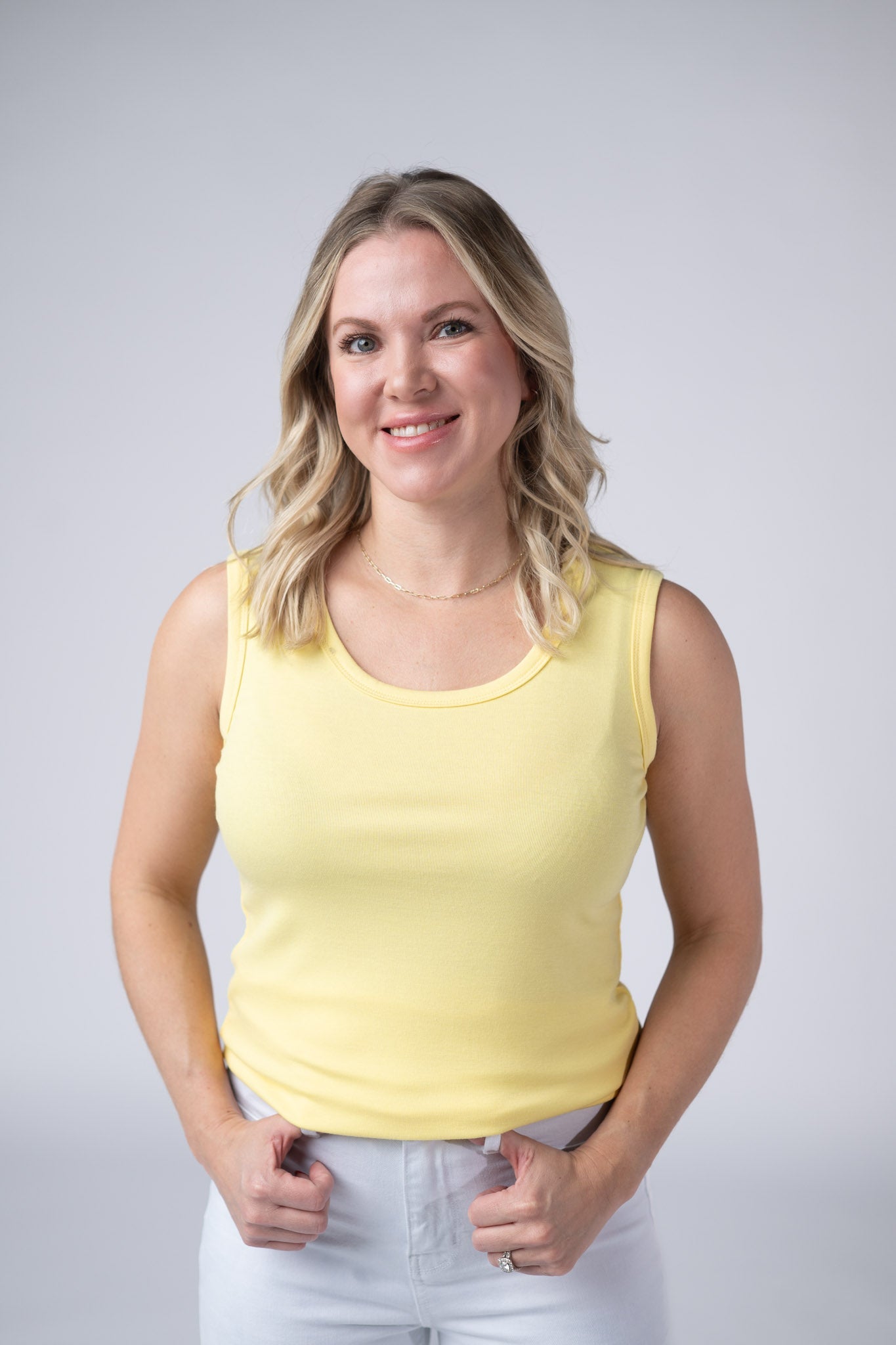 IN STOCK Ava Tank - Yellow - Alonna's Legging Land