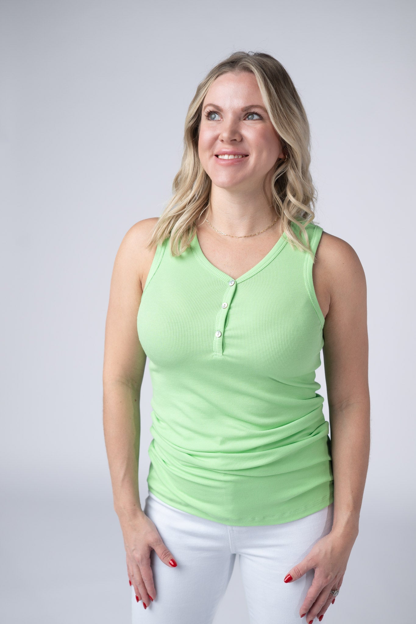 IN STOCK Addison Tank - Lime - Alonna's Legging Land