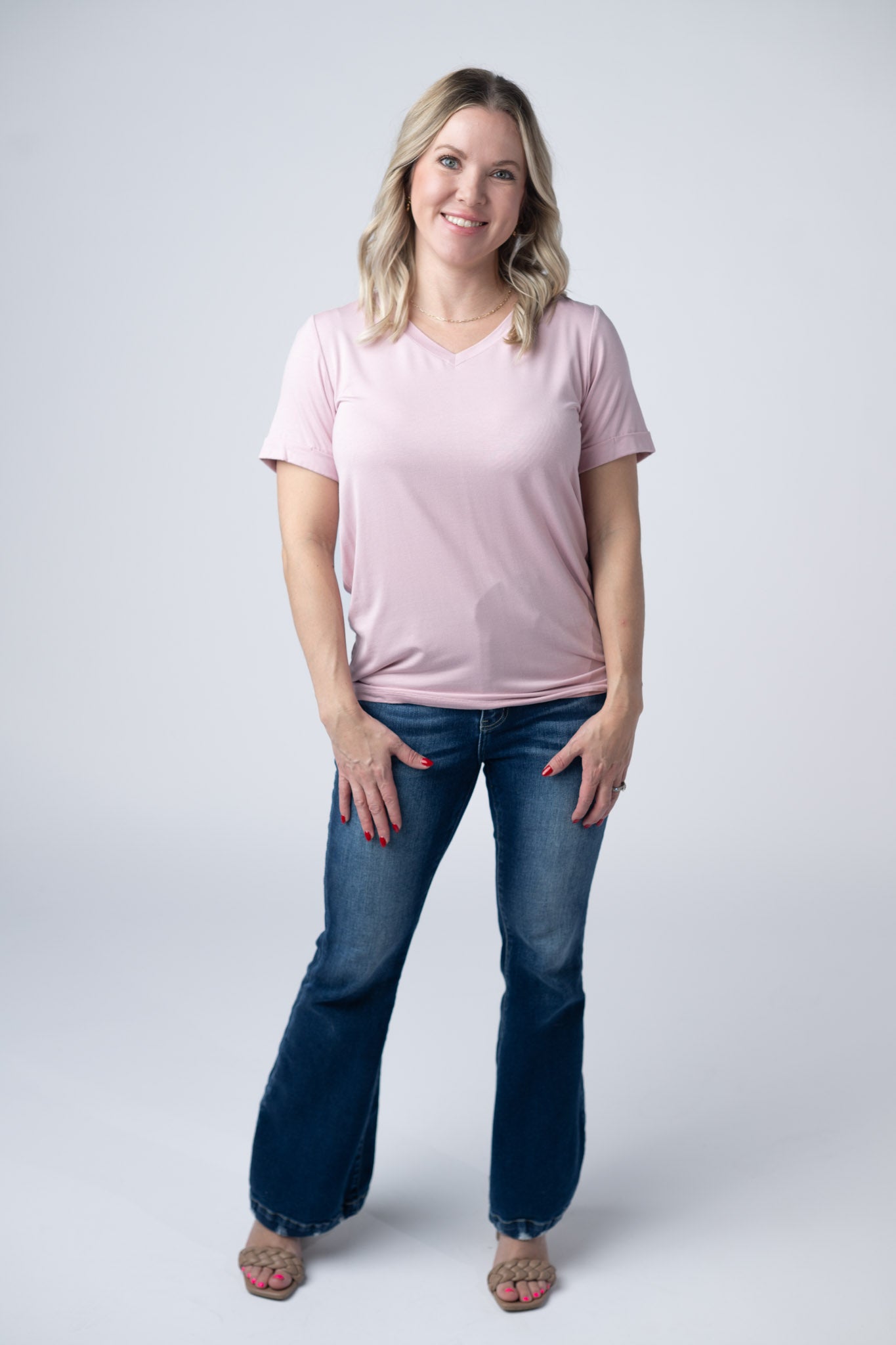 IN STOCK Sophie Tee - Pearl Pink - Alonna's Legging Land