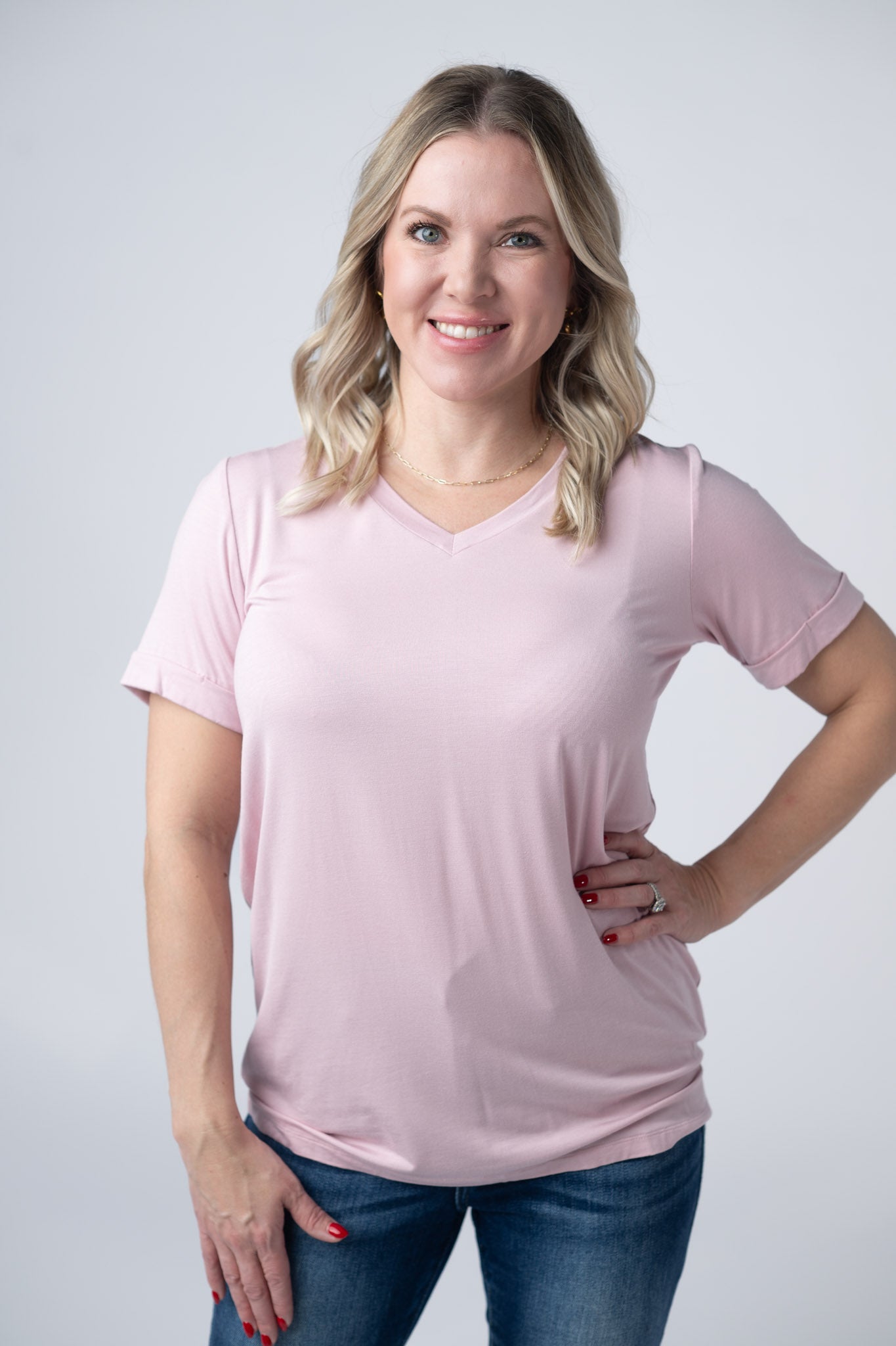 IN STOCK Sophie Tee - Pearl Pink - Alonna's Legging Land