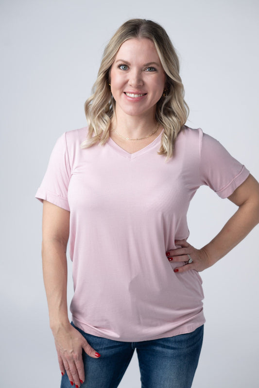 IN STOCK Sophie Tee - Pearl Pink - Alonna's Legging Land
