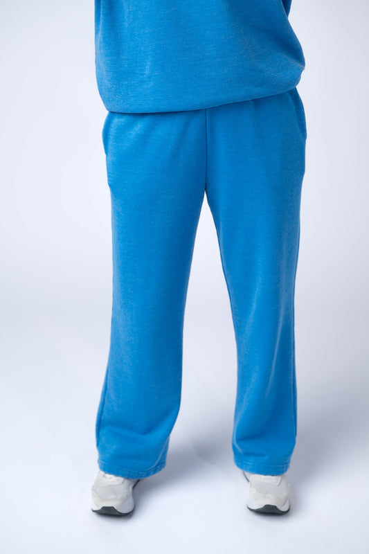 IN STOCK Wide Leg Vintage Wash Bottoms - Winter Blue - Alonna's Legging Land