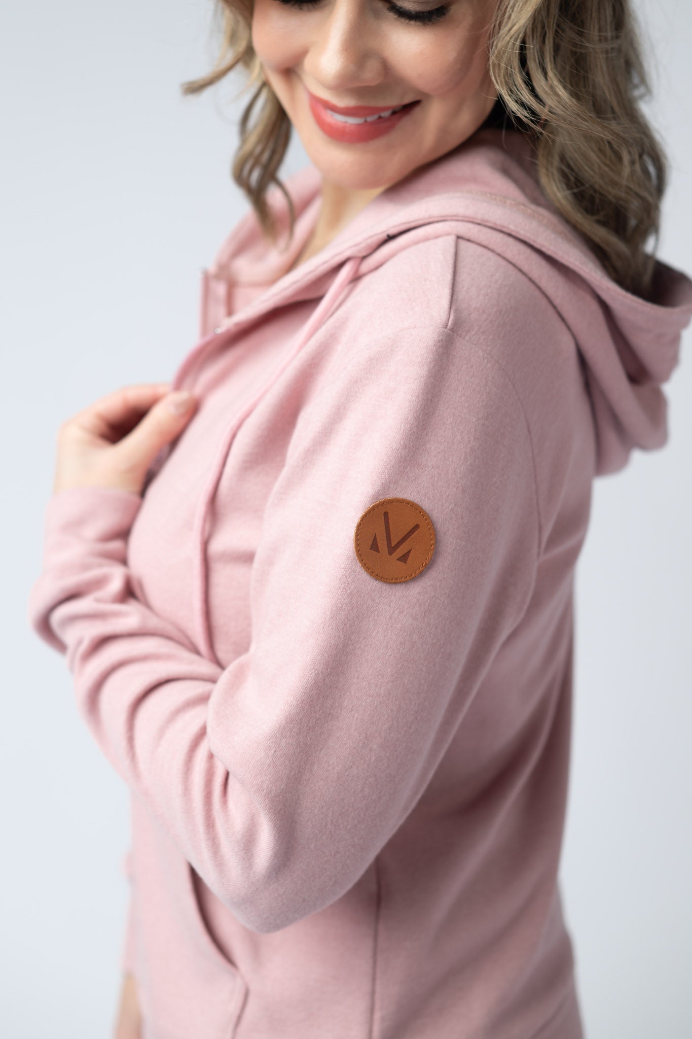 IN STOCK Fullzip Hoodie - Dusty Pink - Alonna's Legging Land