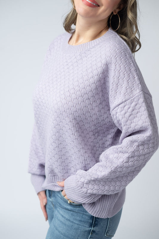 IN STOCK Gianna Pullover Sweater - Lavender - Alonna's Legging Land