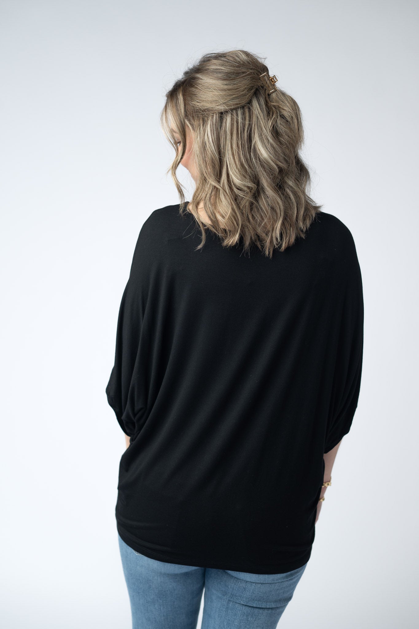 IN STOCK Darcy Dolman Top - Black - Alonna's Legging Land