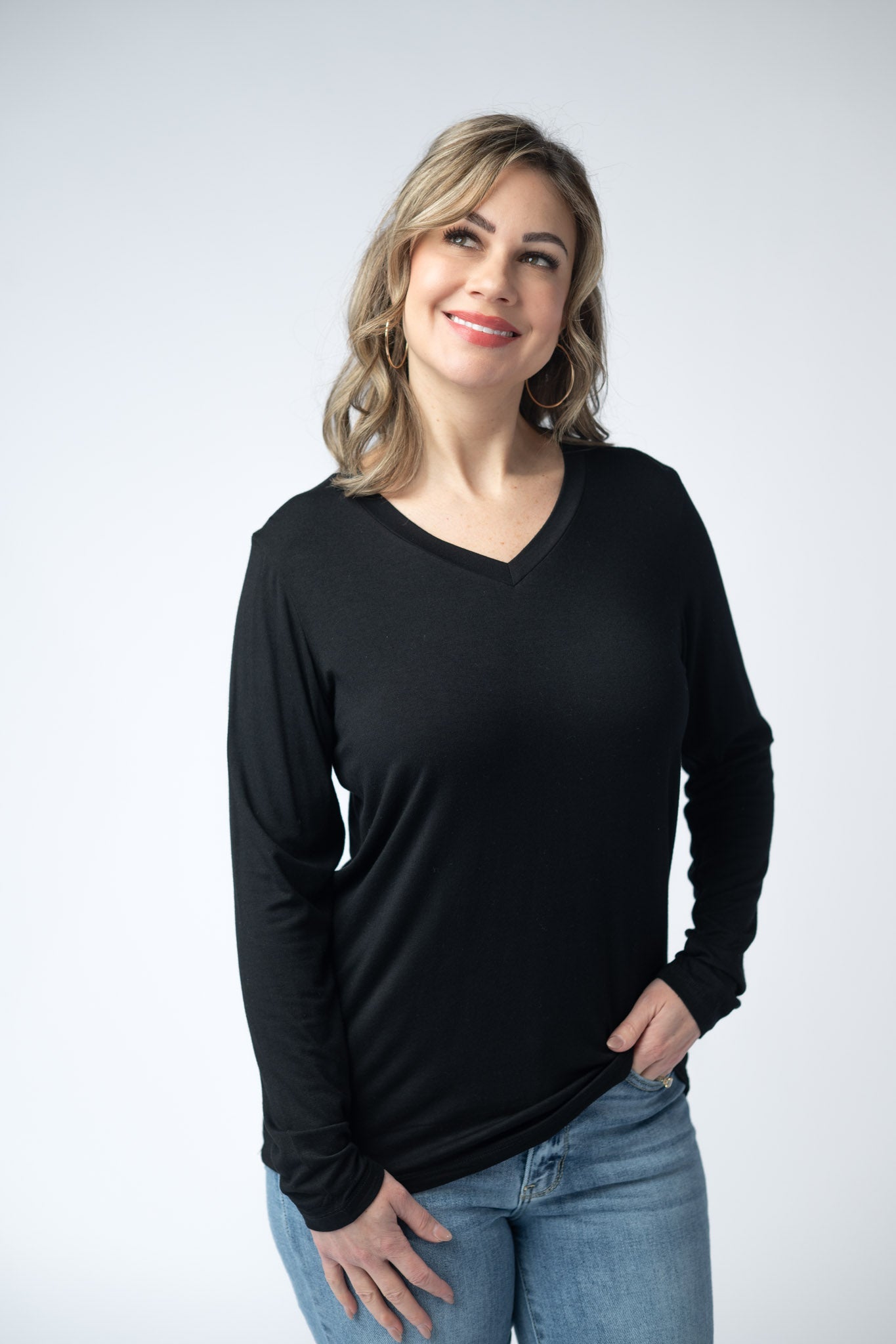 IN STOCK Larissa Long Sleeve - Black - Alonna's Legging Land