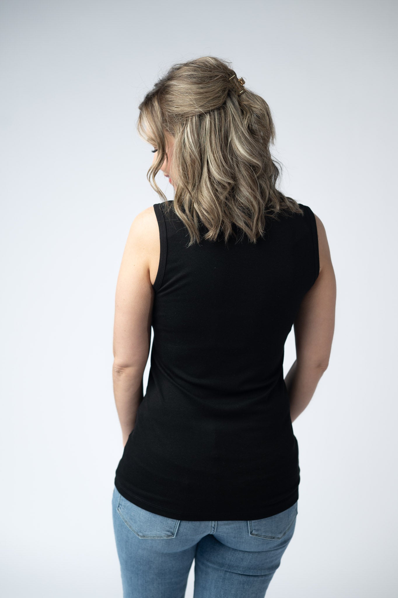 IN STOCK Ava Tank - Black - Alonna's Legging Land