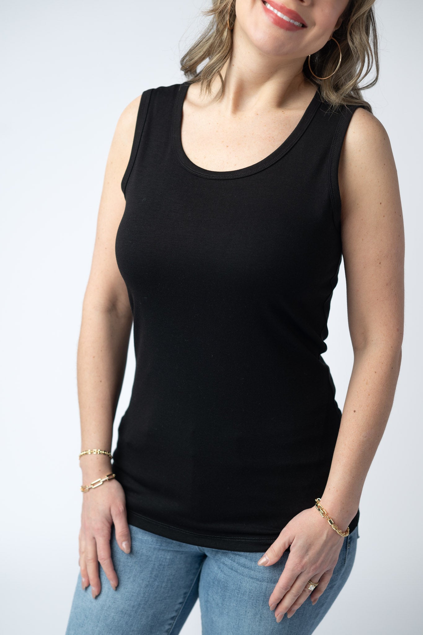 IN STOCK Ava Tank - Black - Alonna's Legging Land