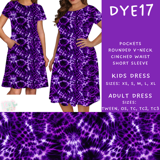 Batch #341 - Tie Dye Collection - Closes 5/19 - ETA early July - DYE17 Adult & Kids Dresses