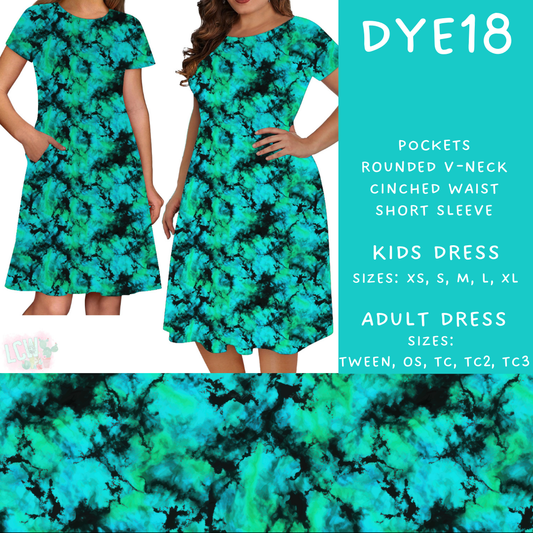 Batch #341 - Tie Dye Collection - Closes 5/19 - ETA early July - DYE18 Adult & Kids Dresses