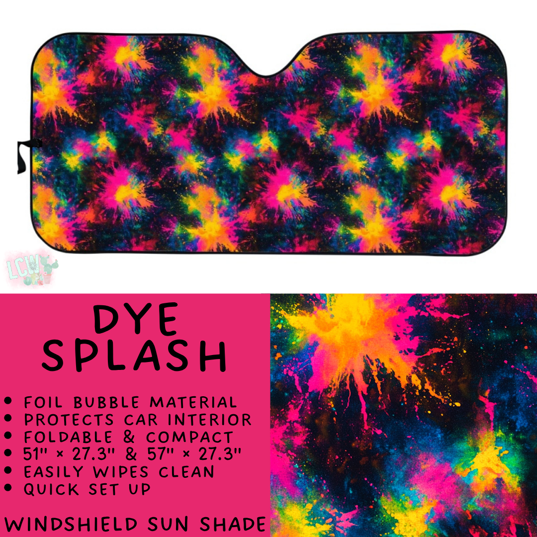 Batch #554 - Car Accessories 3 - Closes 7/10 - ETA early/mid Sept - Dye Splash Windshield Sun Shade