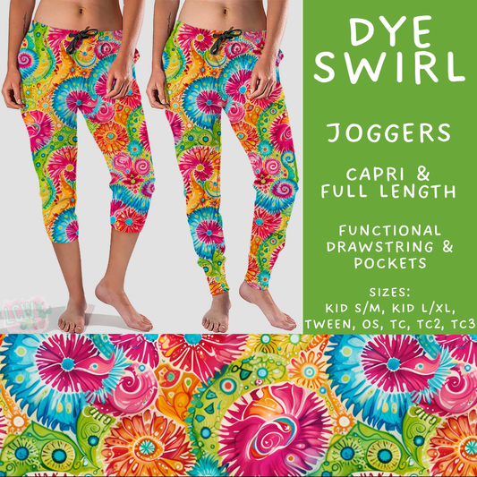 Batch #538 - Fun Run 23 - Closes 6/3 - ETA early August - Dye Swirl Full and Capri Length Joggers