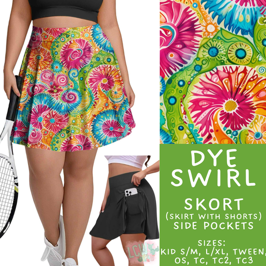 Batch #538 - Fun Run 23 - Closes 6/3 - ETA early August - Dye Swirl Skort