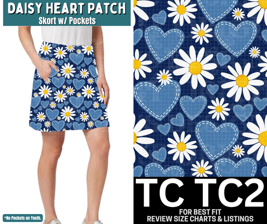 Daisy Heart Patch Skort
