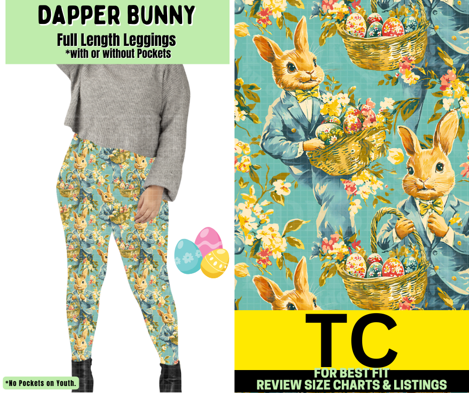 Dapper Bunny Full Length Leggings w/ Pockets