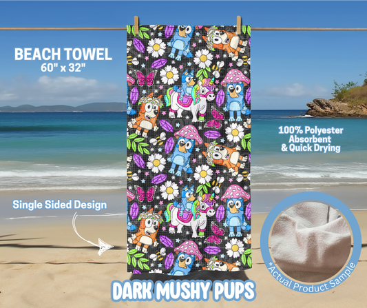 Preorder! Closes 5/15. ETA August. Dark Mushy Pups Towel