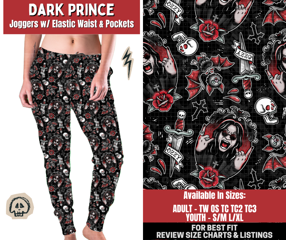 Preorder! Closes 12/22. ETA March. Dark Prince Joggers