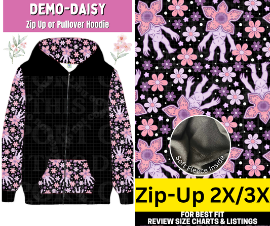 Demo-Daisy Zip-Up Hoodie