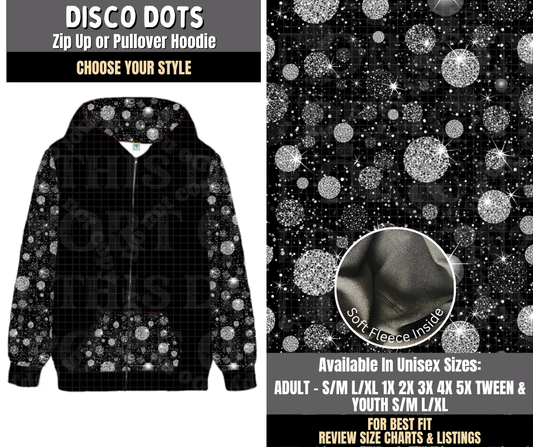 Preorder! Closes 8/3. ETA Nov. Disco Dots Zip-Up or Pullover Hoodie