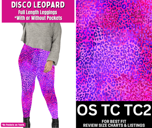 Disco Leopard Full Length Leggings w/ Pockets