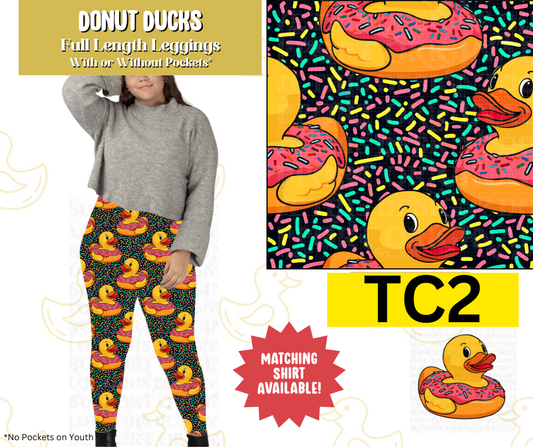 Donut Ducks Full Length Leggings w/ Pockets