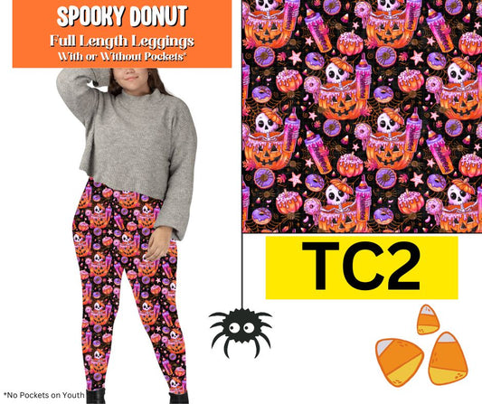 Spooky Donut Full Length Leggings w/ Pockets