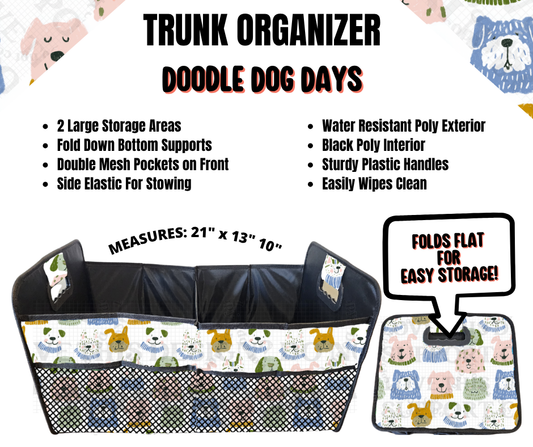 Doodle Dog Days Trunk Organizer - Alonna's Legging Land