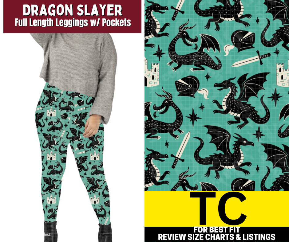 Dragon Slayer Full Length Leggings w/ Pockets