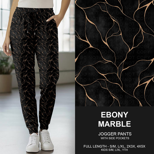 B261 - Preorder Ebony Marble Joggers (Closes 11/16. ETA late Jan.)