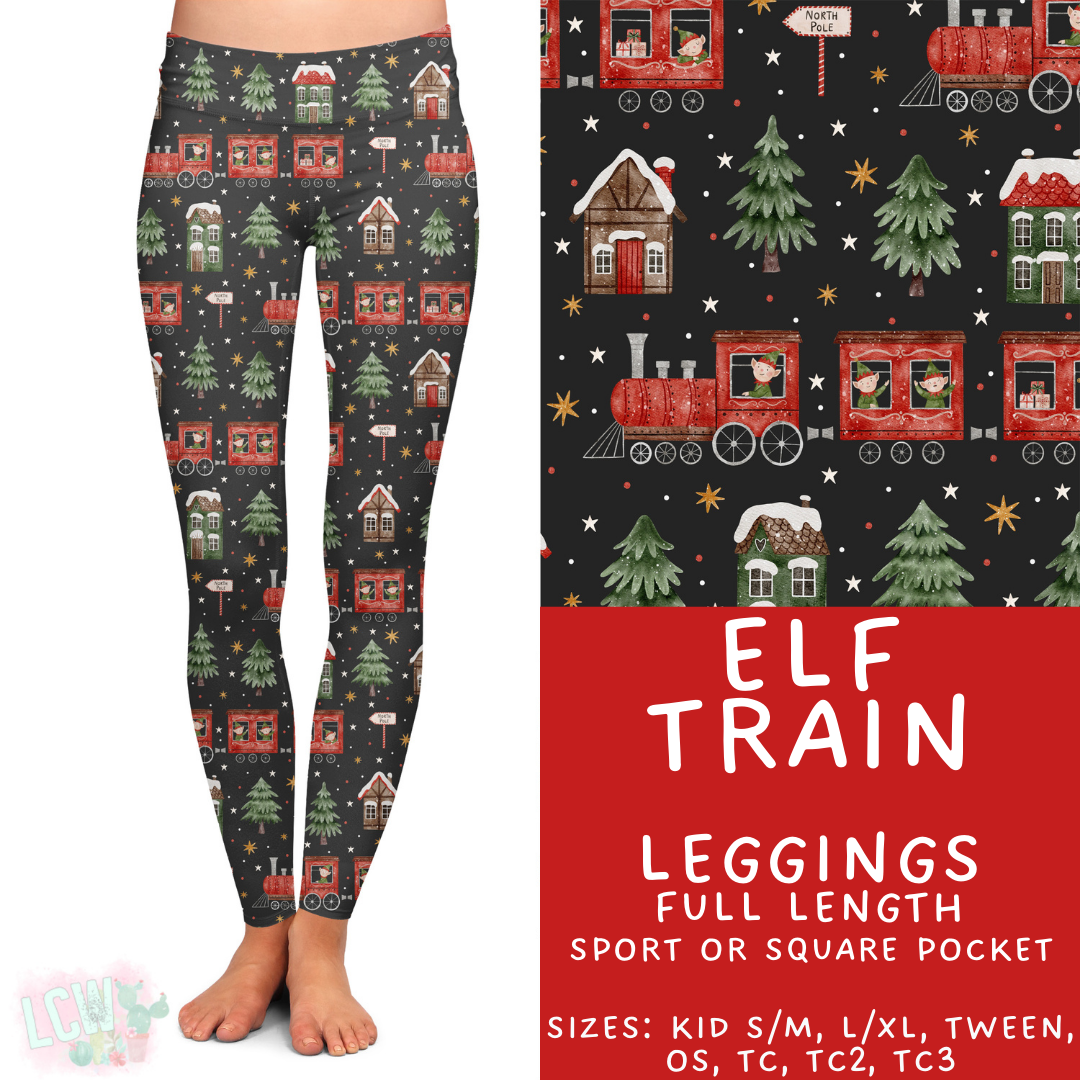 Batch #424 - Jingle All The Way - Closes 10/3 - ETA mid/late Nov - Elf Train Full Length Leggings