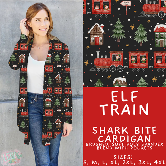 Batch #424 - Jingle All The Way - Closes 10/3 - ETA mid/late Nov - Elf Train Cardigan