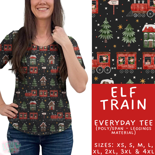 Batch #424 - Jingle All The Way - Closes 10/3 - ETA mid/late Nov - Elf Train Everyday Tee