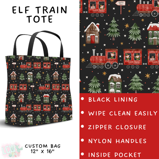 Batch #424 - Jingle All The Way - Closes 10/3 - ETA mid/late Nov - Elf Train Tote