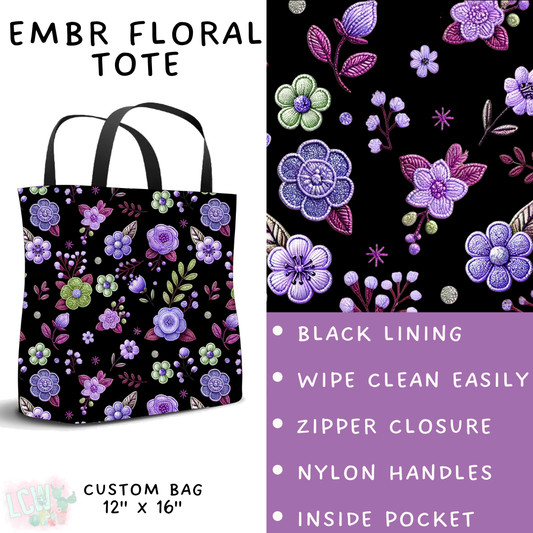 Batch #468 - Fun Run 18 - Closes 12/26 - ETA late Feb - Embr Floral Tote