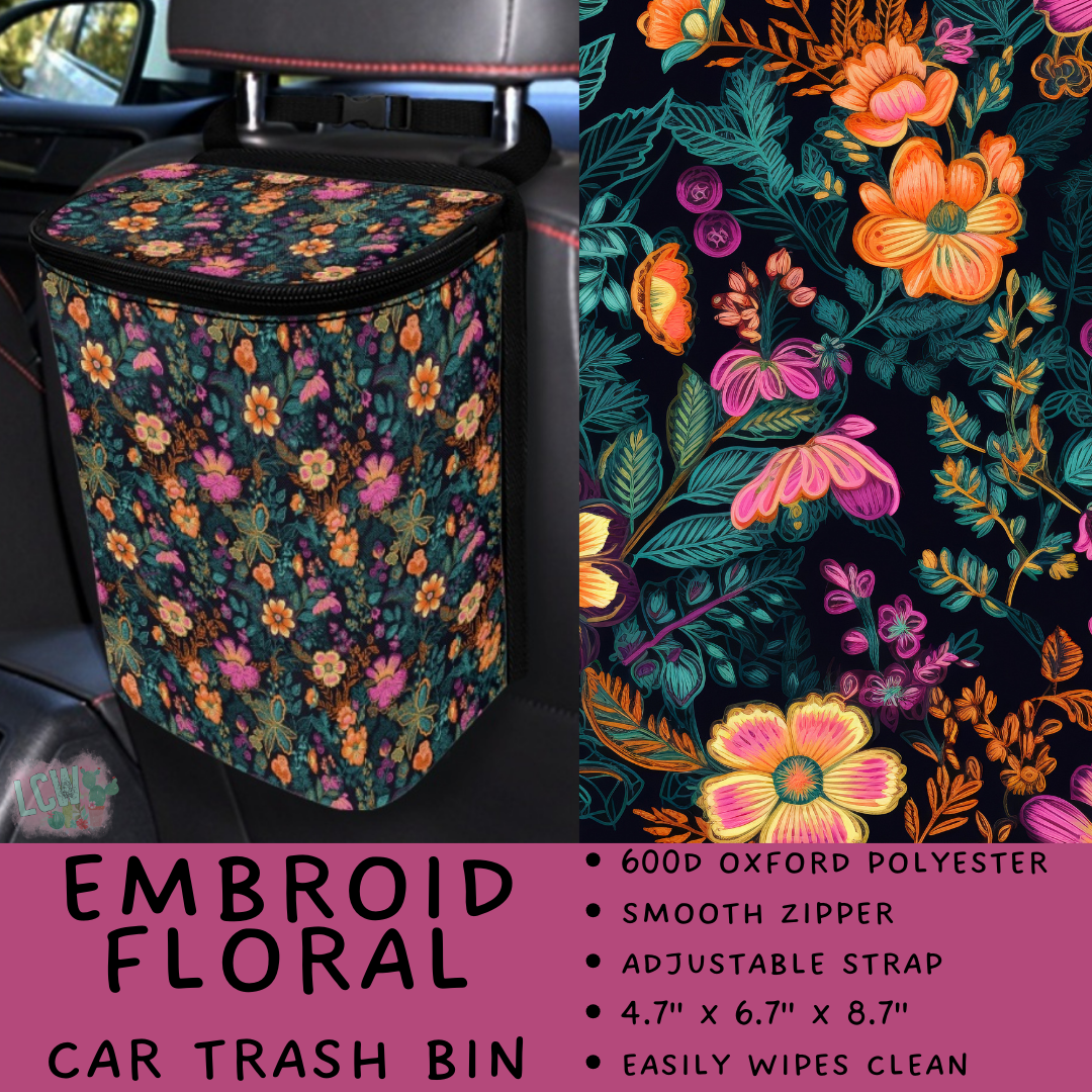 Batch #423 - Car Accessories - Closes 10/2 - ETA mid/late Nov - Embroid Floral Shoulder Strap Pads