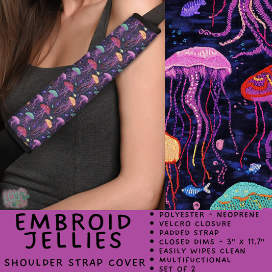 Batch #423 - Car Accessories - Closes 10/2 - ETA mid/late Nov - Embroid Jellies Shoulder Strap Pads