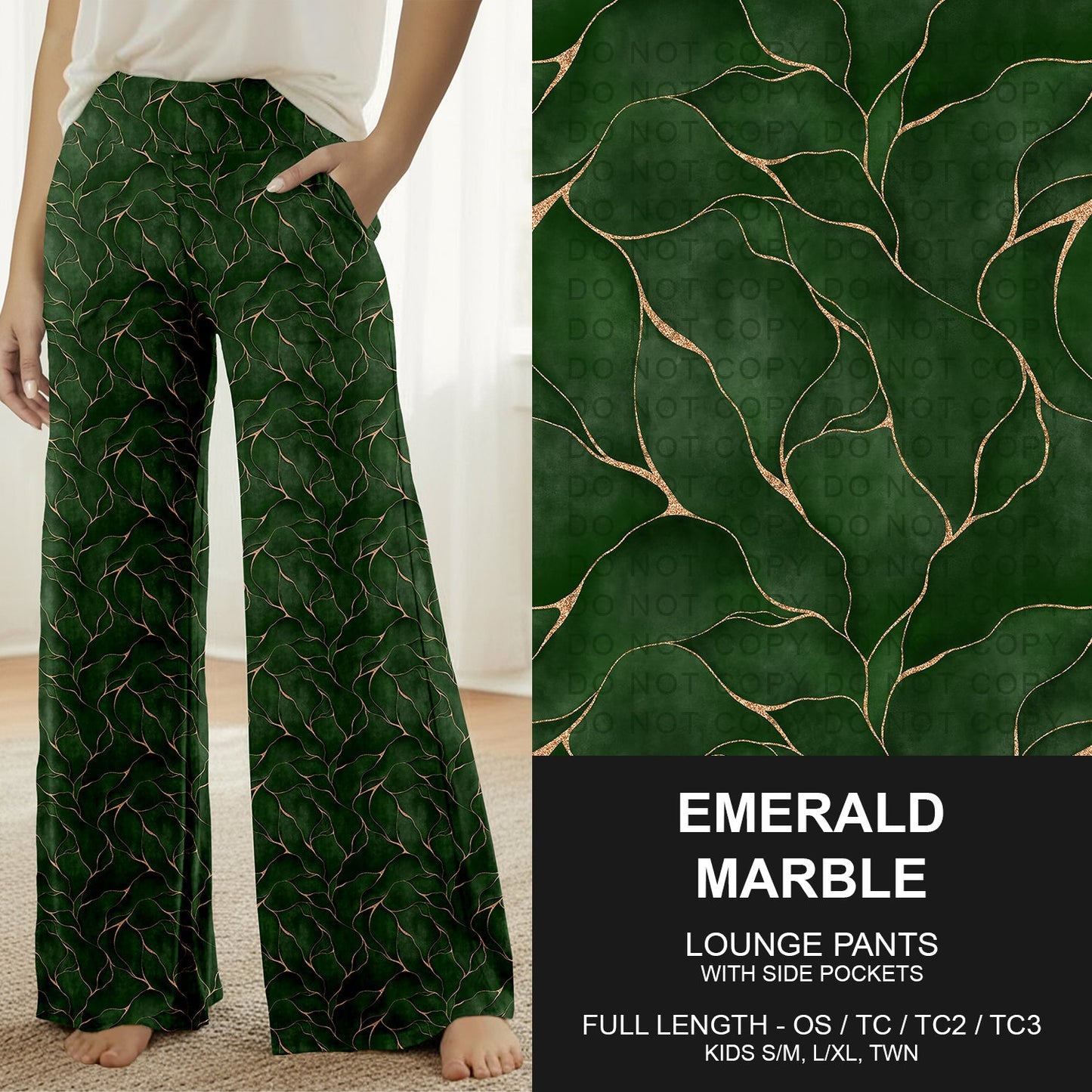 B261 - Preorder Emerald Marble Lounge Pants (Closes 11/16. ETA late Jan.)