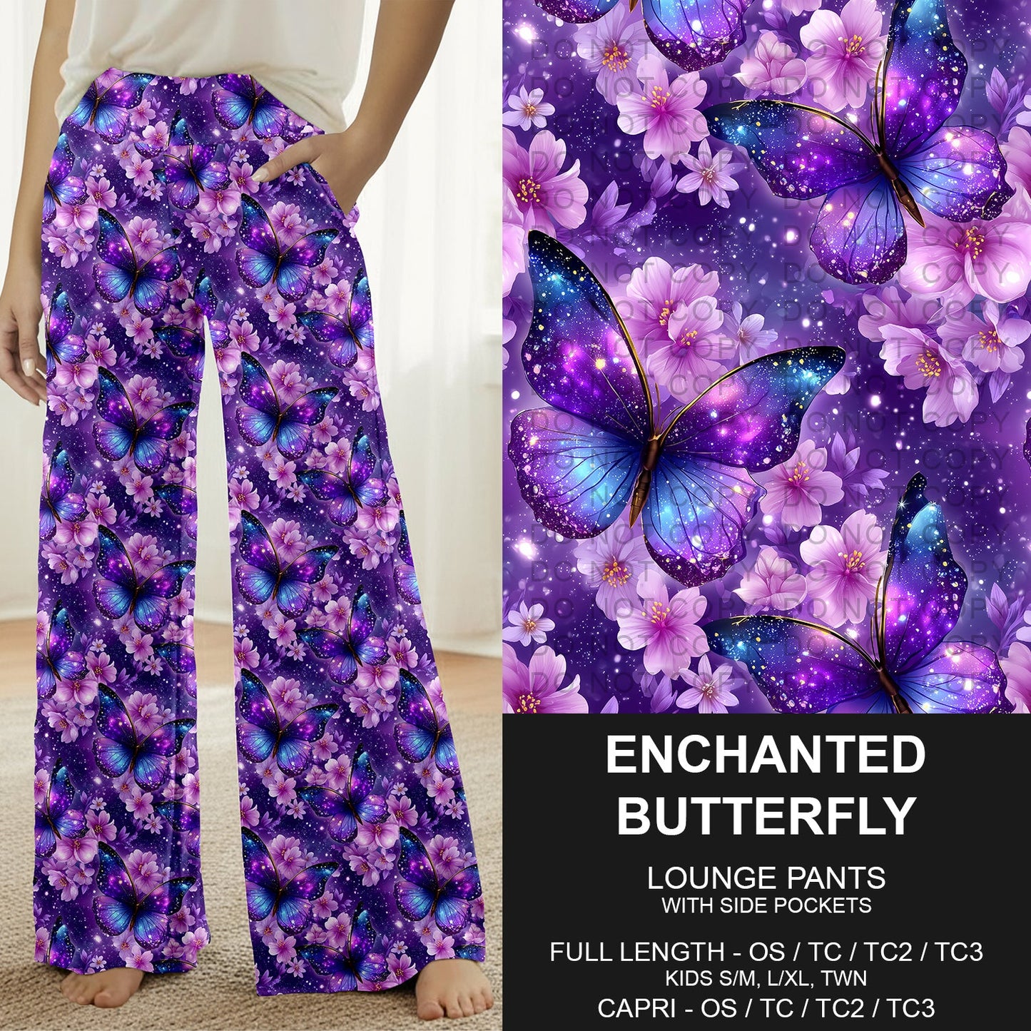 B274 - Preorder Enchanted Butterfly Lounge Pants (Closes 2/22. ETA: late April) - Alonna's Legging Land