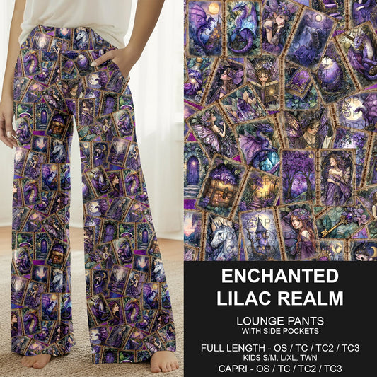 B276 - Preorder Enchanted Lilac Realm Lounge Pants (Closes 3/01. ETA: early May) - Alonna's Legging Land