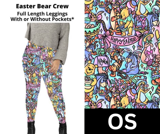 Easter Bear Crew Full Length Leggings w/ Pockets