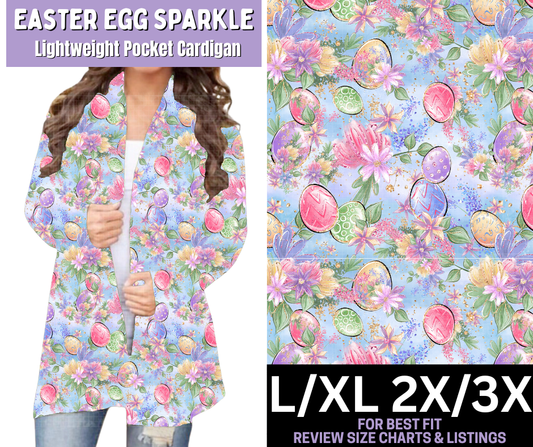Easter Egg Sparkle Pocket Cardigan