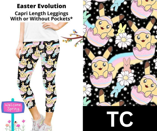 Easter Evolution Capri Length Leggings w/ Pockets