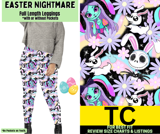 Easter Nightmare Full Length Leggings w/ Pockets