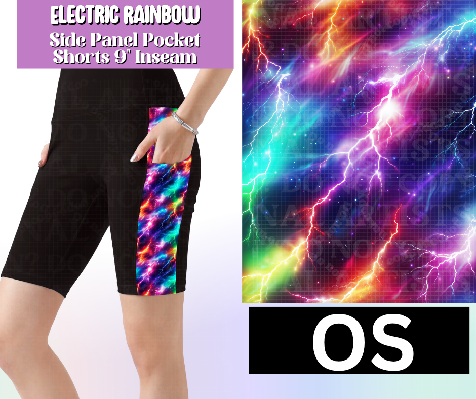 Electric Rainbow Side Panel Pocket Jamaica Shorts