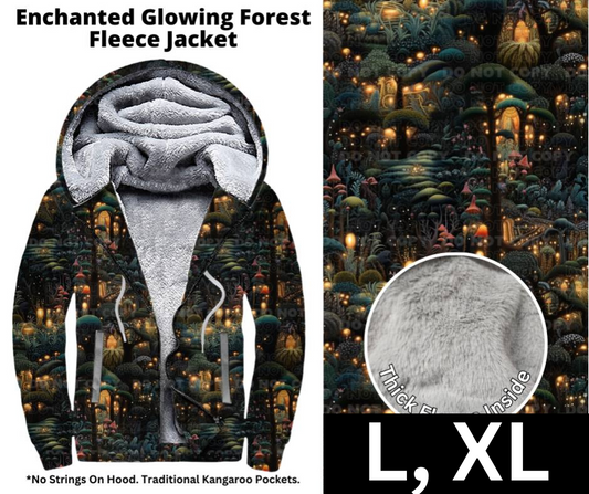 Enchanted Glowing Forest Fleece Jackets