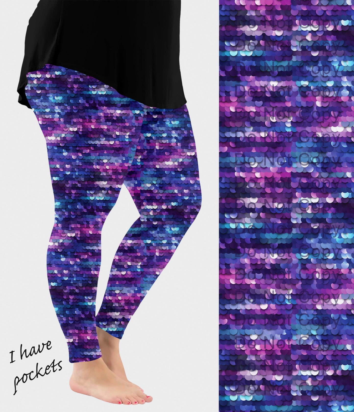 RTS - Enchanted Lagoon Leggings with Pockets