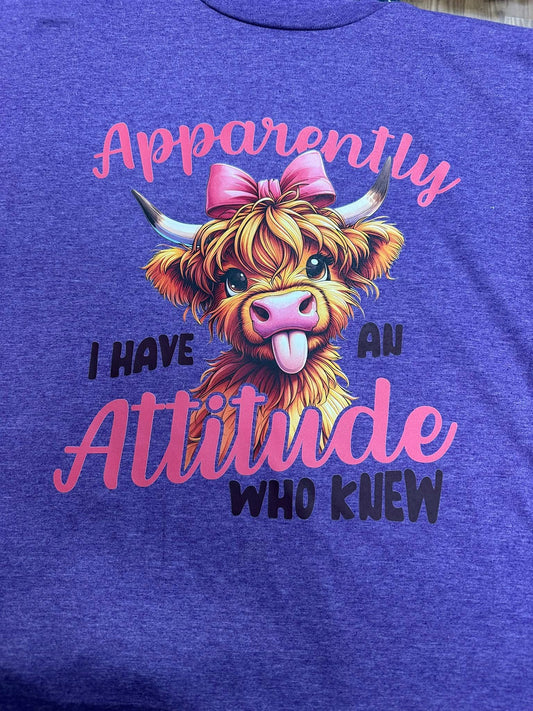 Highland Cow Attitude- Pick your Color