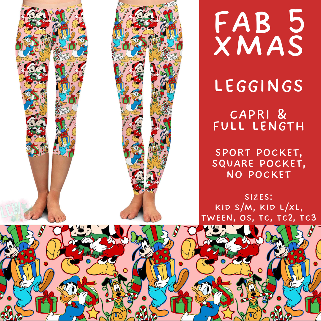 Batch #558 - Magical Character Christmas - Closes 7/20 - ETA mid/late Sept - Fab 5 Xmas Full and Capri Length Leggings